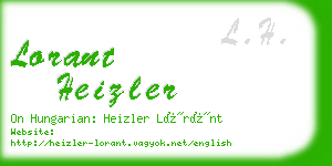 lorant heizler business card